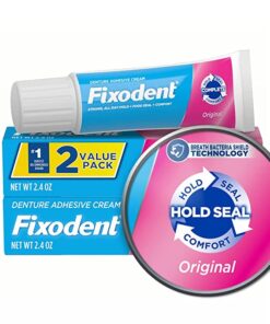 Fixodent Complete Original Denture Adhesive Cream Twin Pack 4.8 Oz