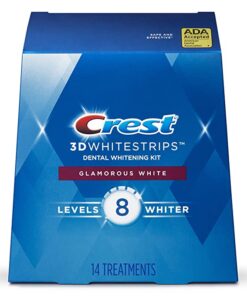 Crest 3D White Luxe Whitestrip Teeth Whitening Kit, Glamorous White, 14 Treatments, (Packaging May Vary)