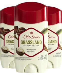 Old Spice Men’s Antiperspirant & Deodorant Grassland With Shea Butter, 2.26oz (Pack Of 3)