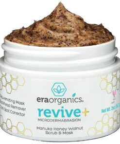 Era Organics Microdermabrasion Facial Scrub & Face Exfoliator – Spa Quality Exfoliating Face Mask With Manuka Honey & Walnut
