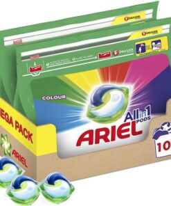 Ariel Pods All-In-One Colour Washing Liquid Laundry Detergent Tablets/Capsules, 108 Washes (54 X 2)