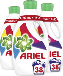 Ariel Washing Liquid Laundry Detergent Colour HD, 4 Litre, 28 Washes (3 X 1.33 L)
