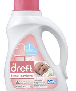 Dreft 2x Ultra Baby Laundry Detergent For High Efficiency Machines Liquid 32 Loads, 50-Ounce