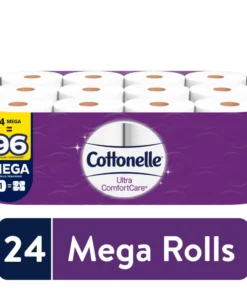 Cottonelle Ultra ComfortCare Soft Toilet Paper, 24 Mega Rolls