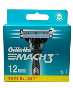 Gillette Mach 3 Manual Shaving Razor Blades (Cartridge) 12s Pack