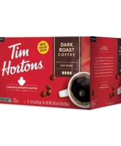 Tim Hortons Dark Roast K-Cup Coffee Pods For Keurig Brewers, Recyclable, 72 Ct