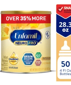 Home / Baby Formula & Other Milks / Enfamil NeuroPro Baby Formula, Triple Prebiotic Immune Blend with 2’FL HMO & Expert Recommended Omega-3 DHA, Inspired by Breast Milk, Non-GMO, Powder Can, 28.3 Oz