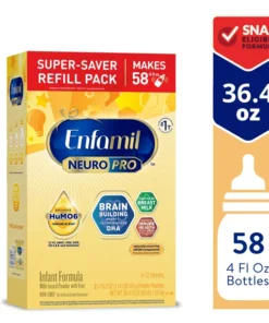 Enfamil NeuroPro Baby Formula, Triple Prebiotic Immune Blend With 2’FL HMO & Expert Recommended Omega-3 DHA, Inspired By Breast Milk, Non-GMO, Refill Box, 36.4 Oz